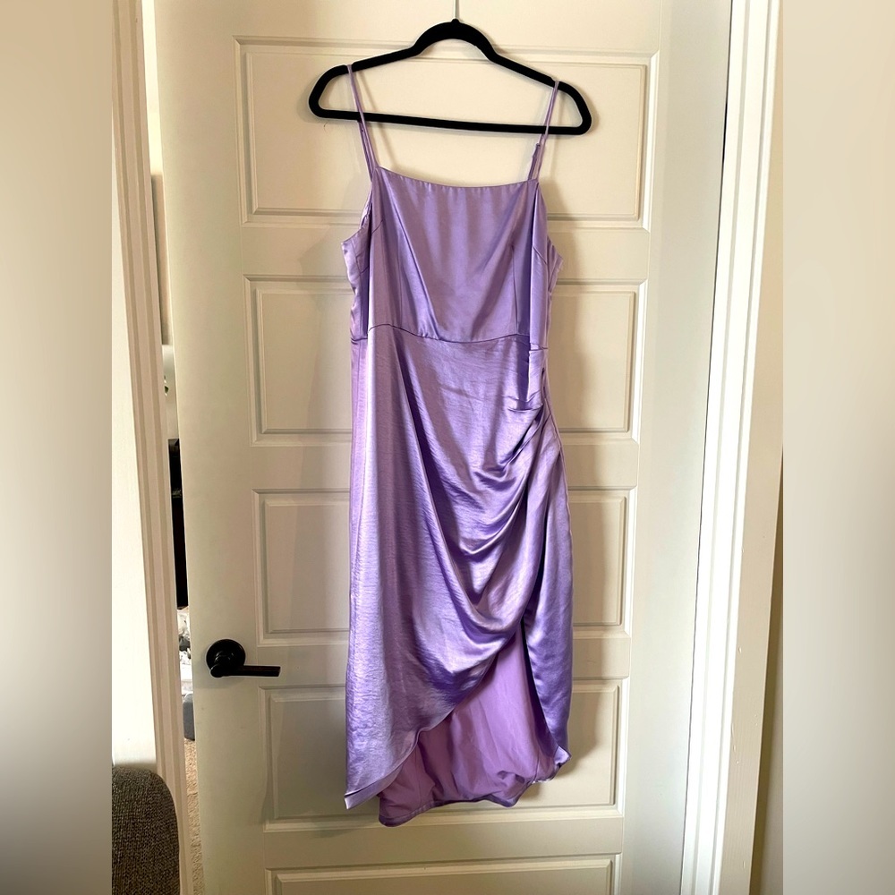 Elliatt Lilac Satin Slip Dress